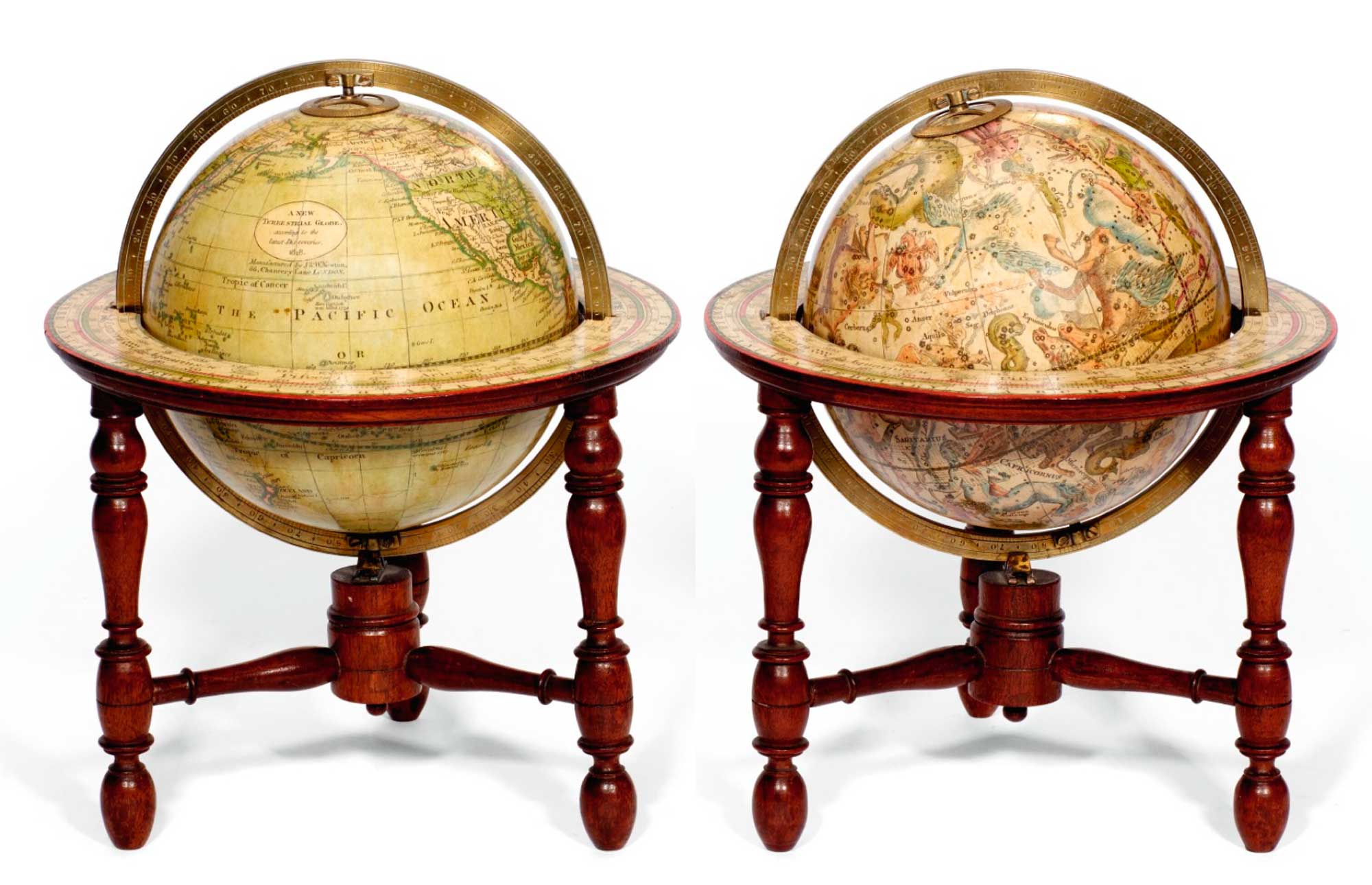 A fine pair of Georgian 5½” desk globes